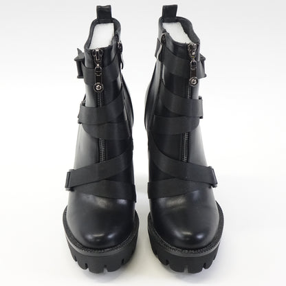 wetkiss Platform Boots for Women, Round Toe Lace Up High Heel Ankle Boots Size 9