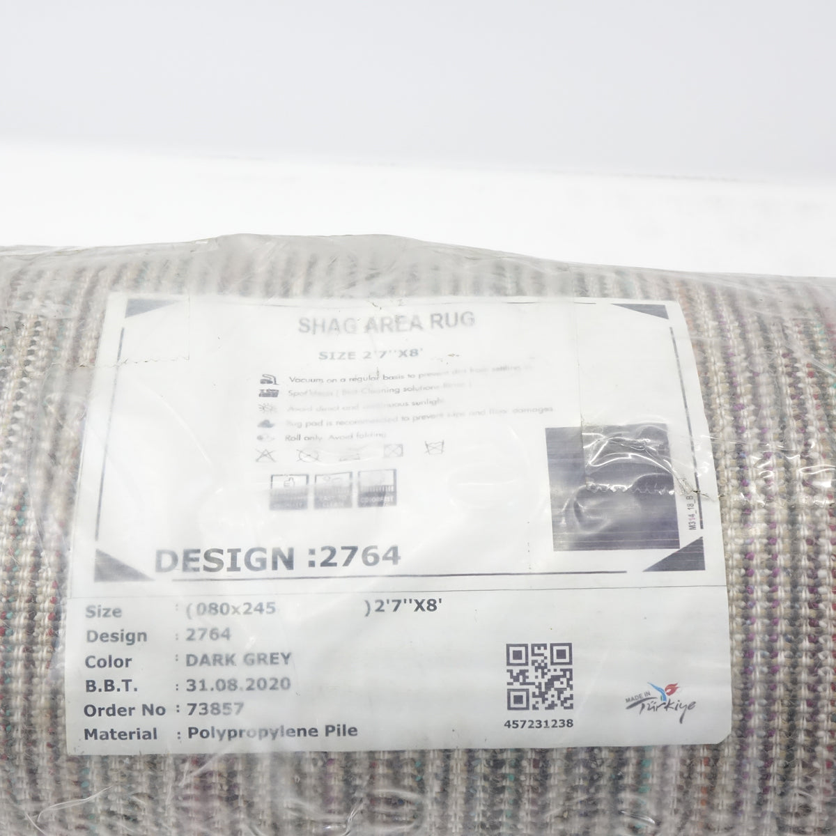 Super Area Rugs Solid Soft Modern Shaggy Rug, Charcoal Gray, 2' 7" x 8' Runner