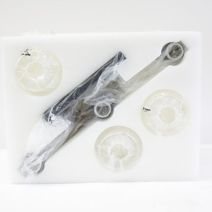 Fabulis Farmhouse Bathroom, 3-Light Rustic Wood Light Clear Glass - Open Box