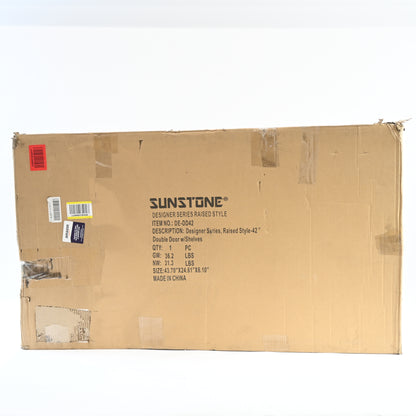 SUNSTONE Designer Series, Raised Style - 42" Double Door with Shelves