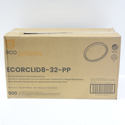 Deli Container Lids Clear Fits 8/12/16/24/32 Oz Deli Containers 500 Per Case