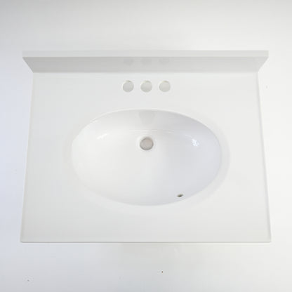 Design House 25 x 19 in. Marble Vanity Top in Solid White