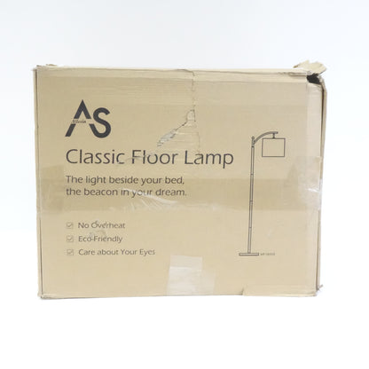 Allesin LED Modern Floor Lamp with Adjustable Lamp Head, Remote Control-Gold