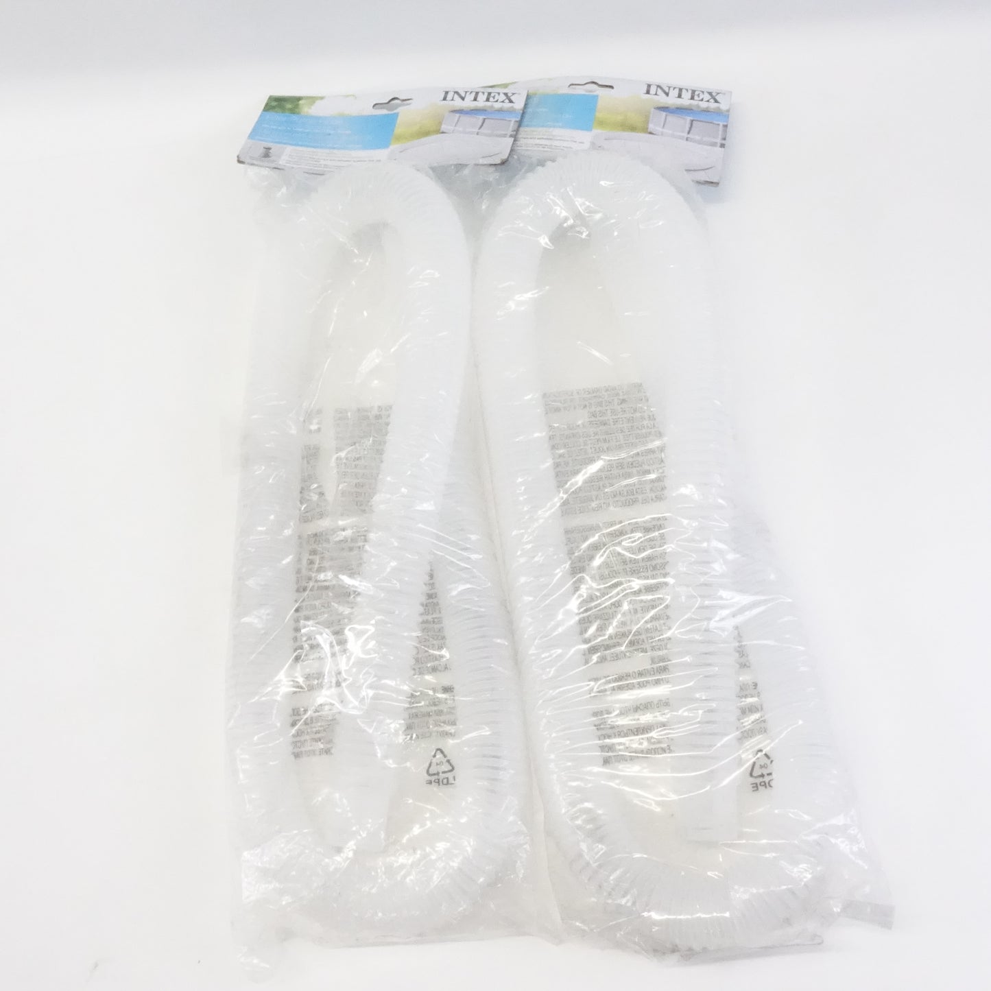 Intex 1.25" Diameter Pool Pump Replacement Hose, 59" Long - 2 Pack, White
