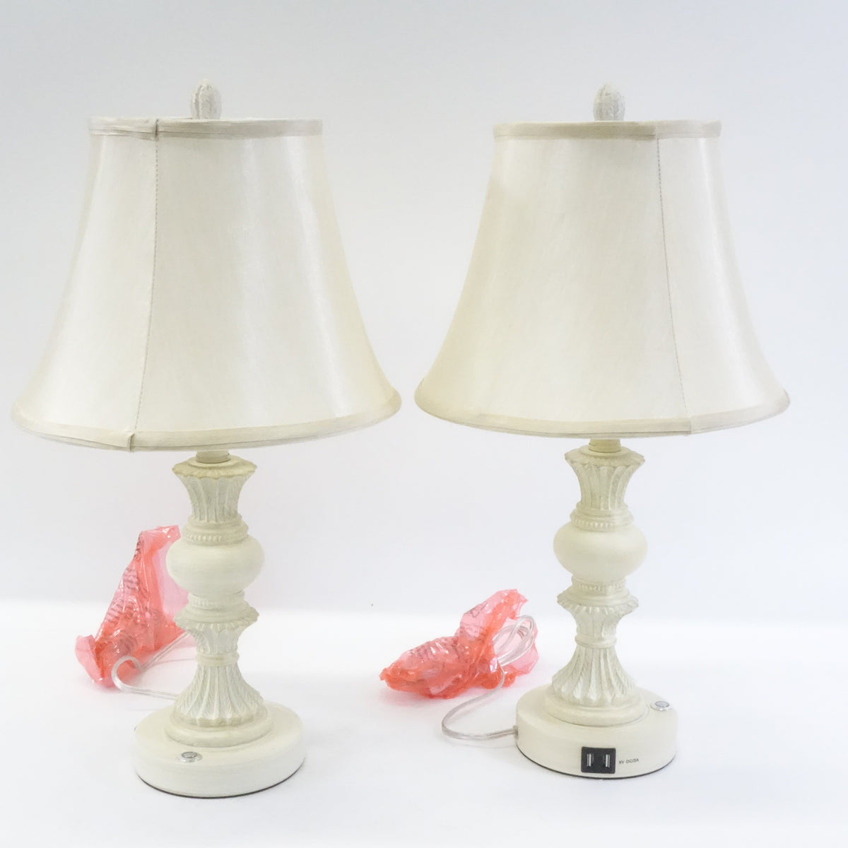 Table Lamps for Bedroom Set of 2, 3 Way Dimmable Touch Lamps, Cream