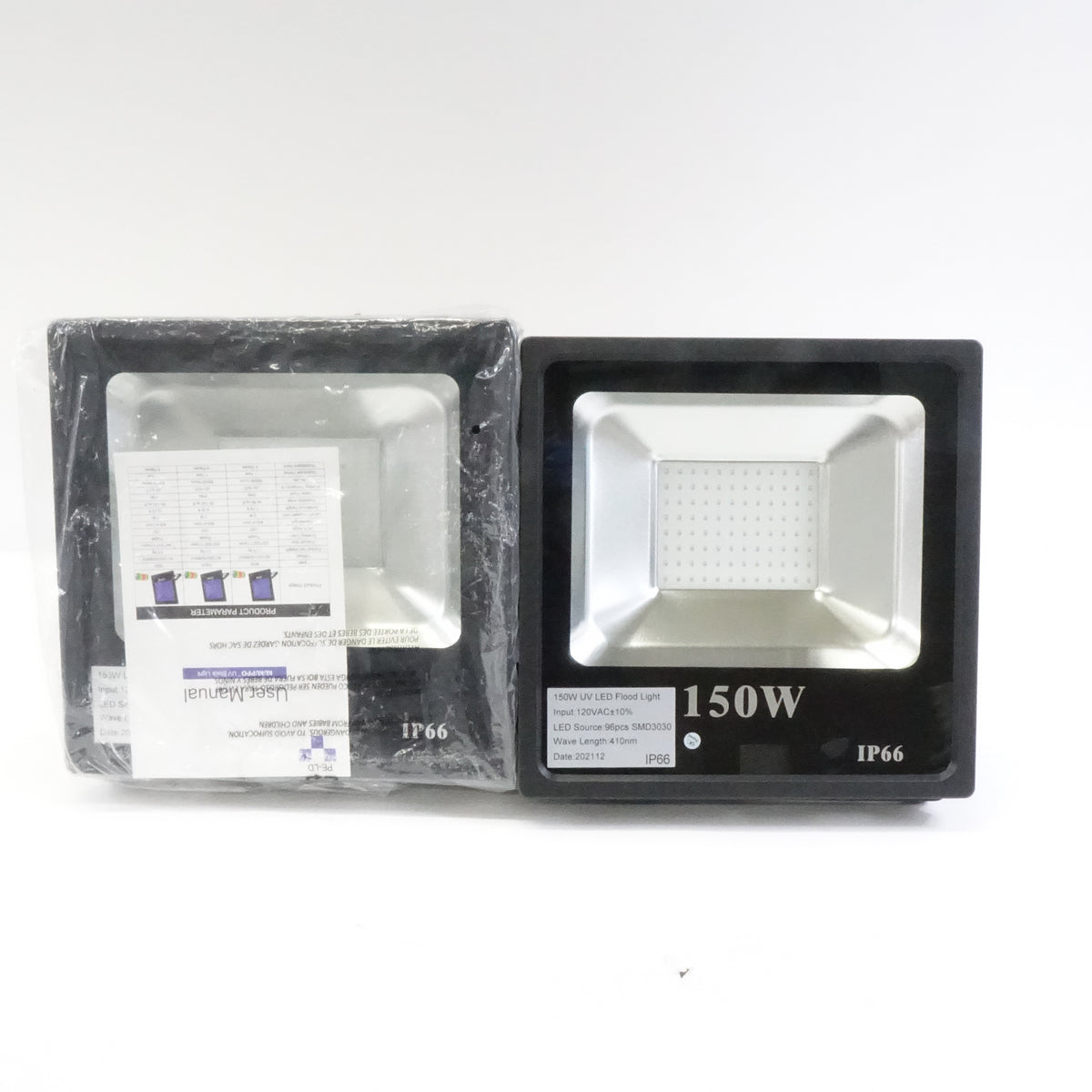 150W UV Black Light, 2 Pack Powerful IP66 Waterproof LED Lamps (2 Pack)