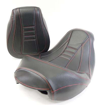 Driver and Passenger Seat Low-Profile Seat (Style A# Red Stitching） - Open Box