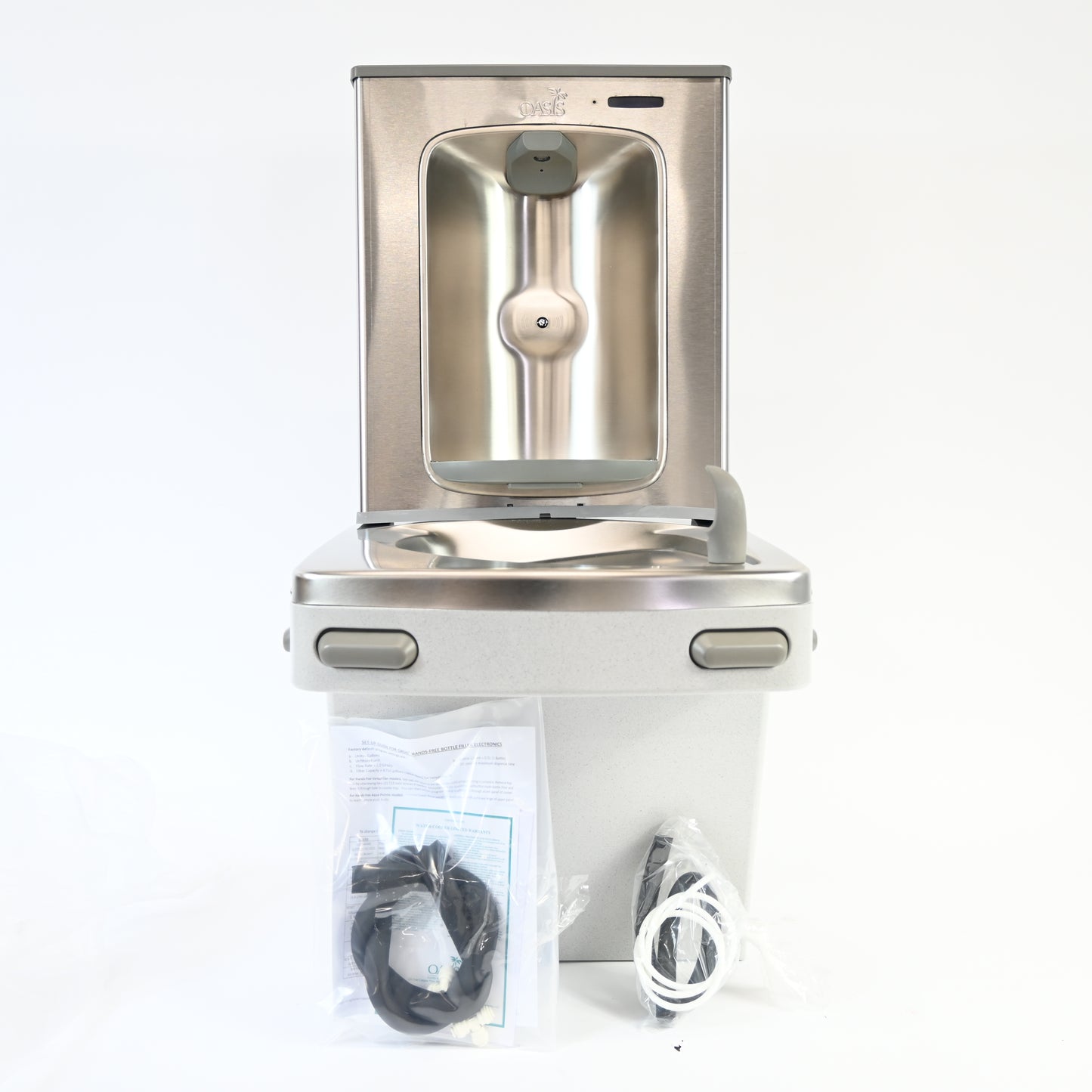Oasis Versacooler II Greystone Drinking Fountain with Contactless Bottle Filler