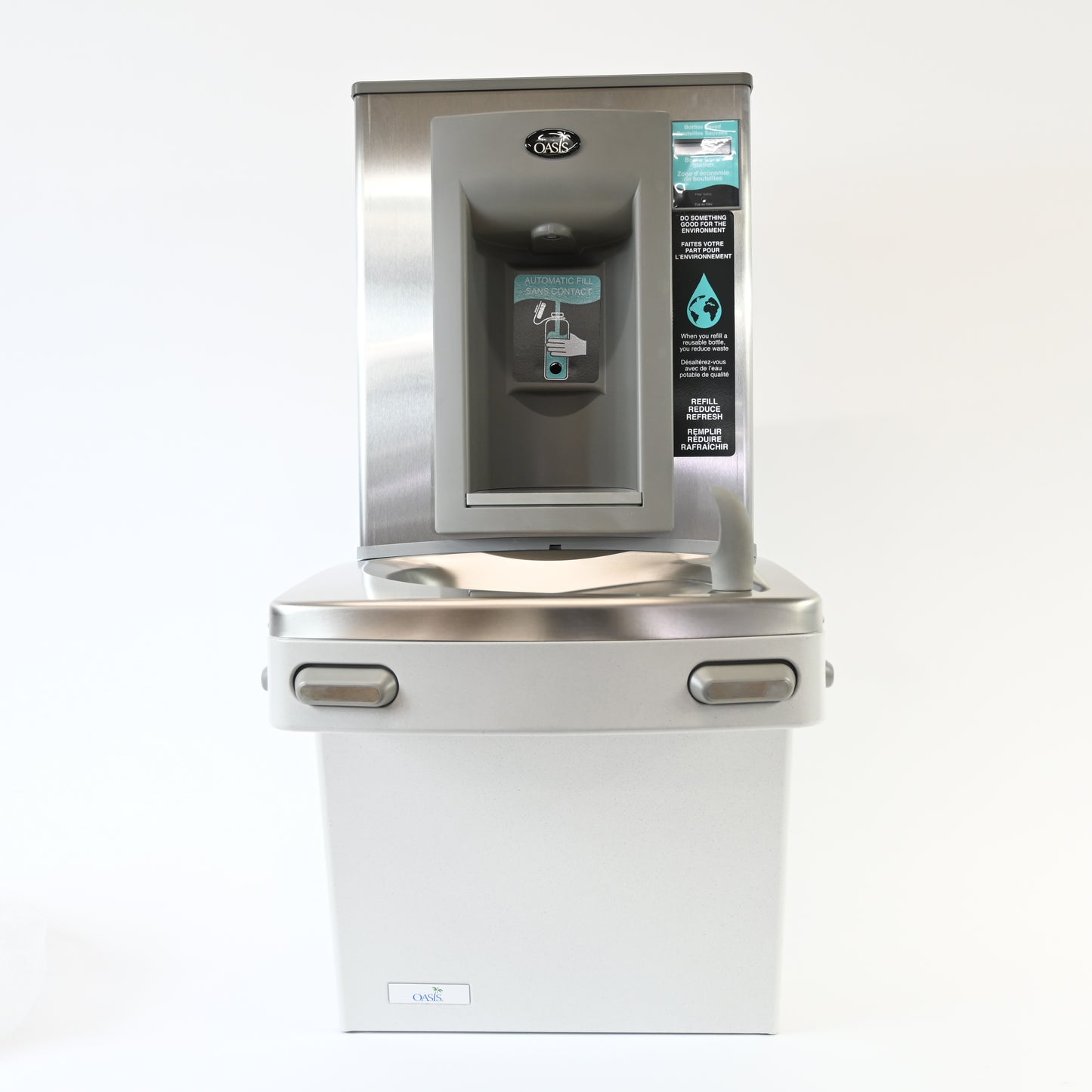 VersaCooler® II Barrier Free Water Cooler with Bottle Filler in Greystone