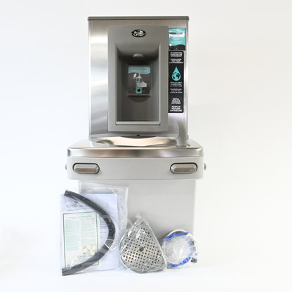 VersaCooler® II Barrier Free Water Cooler with Bottle Filler in Greystone