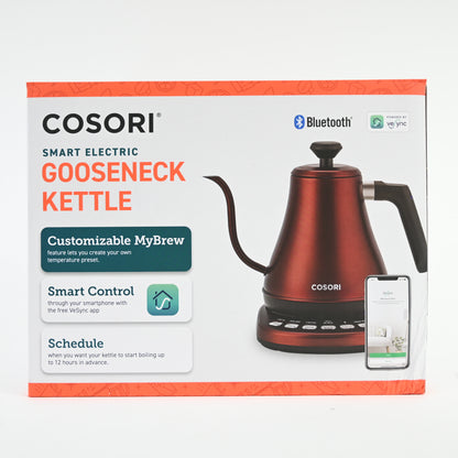 COSORI Smart Gooseneck Kettle Electric for Pour-Over Stainless Steel 0.8L Red