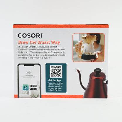 COSORI Smart Gooseneck Kettle Electric for Pour-Over Stainless Steel 0.8L Red