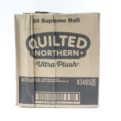 Quilted Northern Ultra Plush Toilet Paper, 24 Supreme Rolls = 105 Regular Rolls, 3-ply Bath Tissue