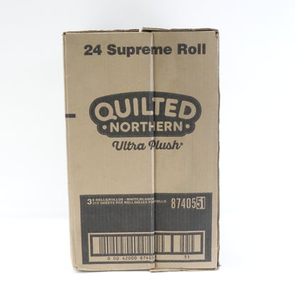 Quilted Northern Ultra Plush Toilet Paper, 24 Supreme Rolls = 105 Regular Rolls, 3-ply Bath Tissue