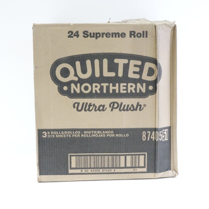 Quilted Northern Ultra Plush Toilet Paper, 24 Supreme Rolls = 105 Regular Rolls, 3-ply Bath Tissue