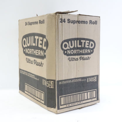 Quilted Northern Ultra Plush Toilet Paper, 24 Supreme Rolls = 105 Regular Rolls, 3-ply Bath Tissue