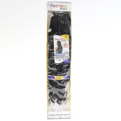 Freetress Synthetic Pre-Looped Braids GODDESS LOC 18" 1B Off Black - New