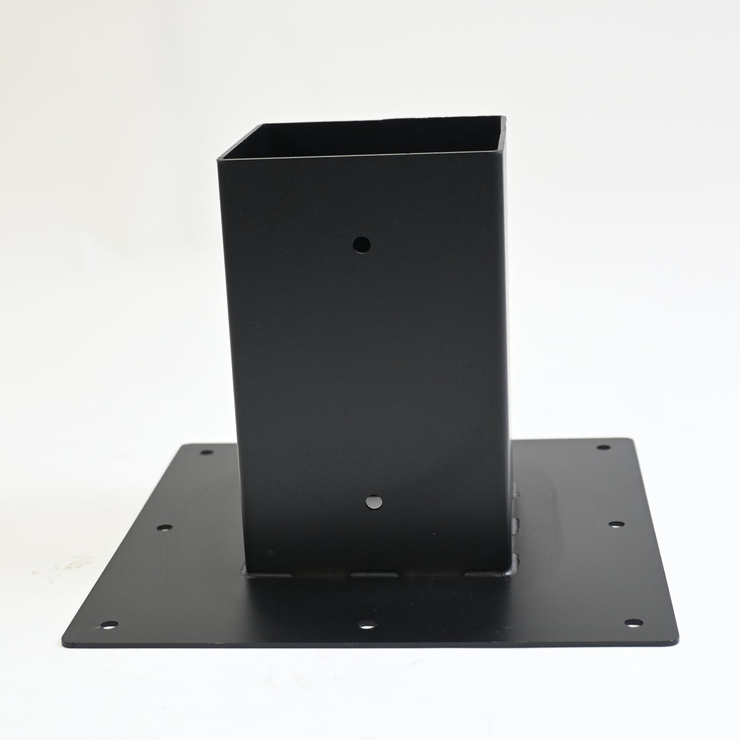 Surface Mount Base Plate 4 x 4 Post Base, Coated Steel, Black