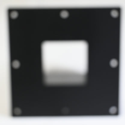 Surface Mount Base Plate 4 x 4 Post Base, Coated Steel, Black
