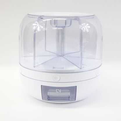 JLLOM 6-Grid Cereal/Rice Dispenser 360 Rotatable Food Grade Dry Food - Open Box
