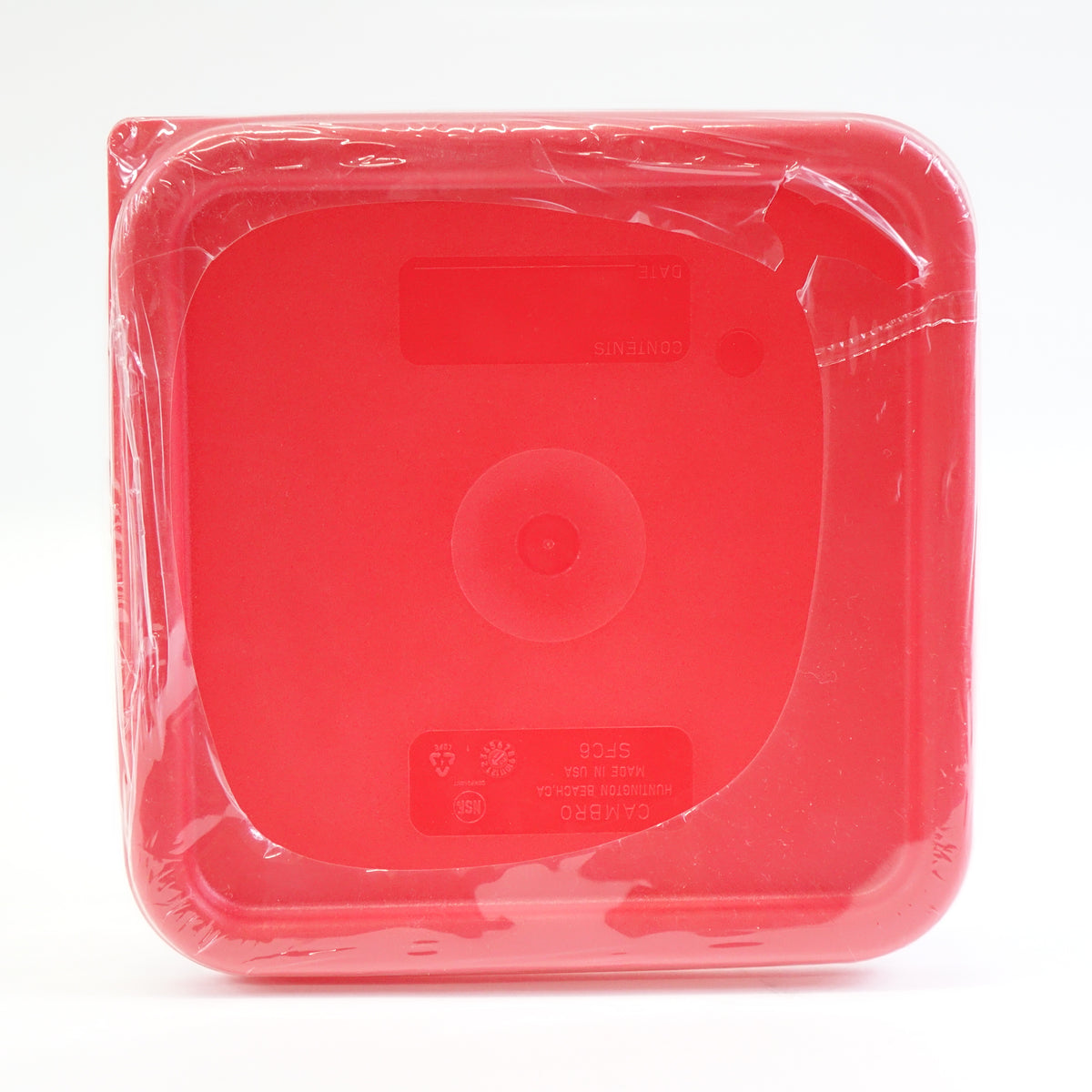 Cambro 6 Quart Translucent Square Food Storage Containers and Covers, 2 pack