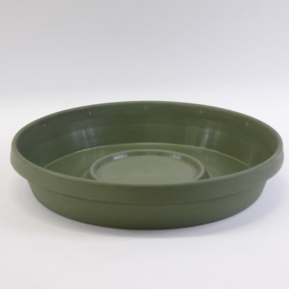 Bloem Terra Resin Saucer Tray: 12.75" Bottom Width Fits 16" Pots- Green - New