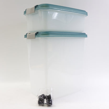 IRIS USA 30 lbs & 11 lbs Combo Airtight Dog Food Storage Container, Green