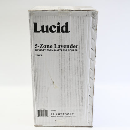 Lucid Lavender Infused 2 Inch Memory Foam Mattress Topper - Twin Size