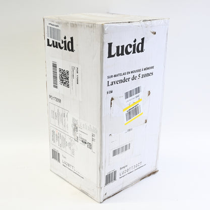 Lucid Lavender Infused 2 Inch Memory Foam Mattress Topper - Twin Size