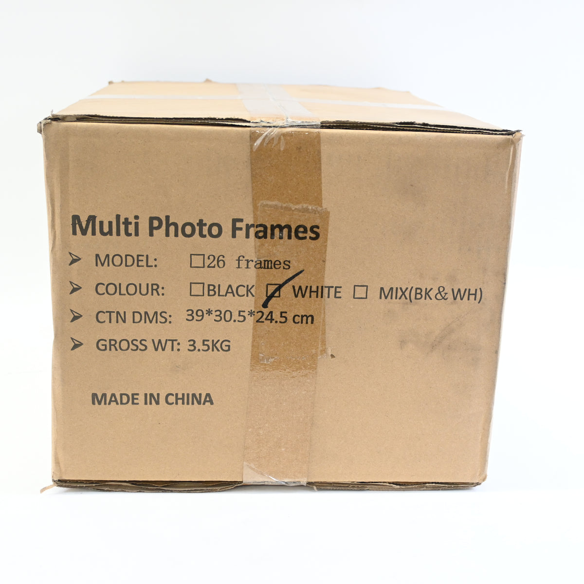 26 pc Picture Frames Set Collage, Two 6 x 8", Five 4 x 6", 3.5 x 5" White - New