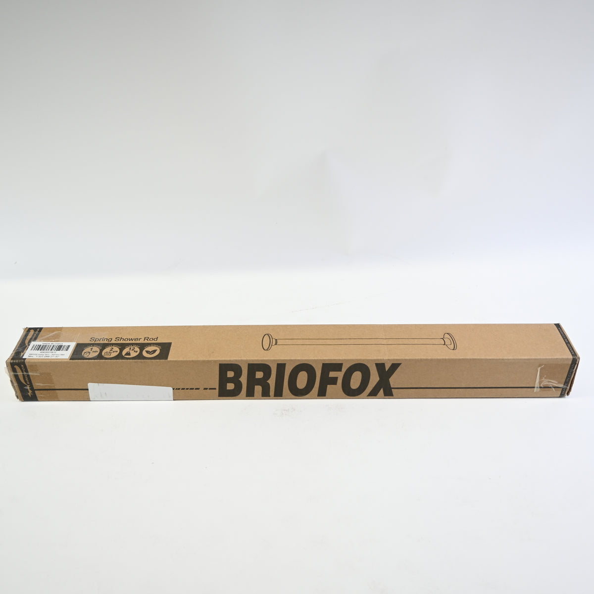 BRIOFOX Industrial Shower Curtain Rod Non-Slip 27-43"- Matte Bronze - Open Box