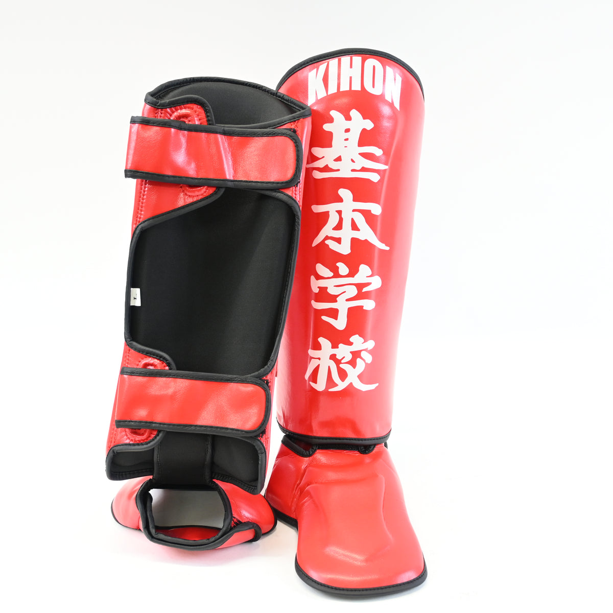 Shin Guards Kickboxing Muay Thai, Leather, Removable Foot Instep Pads - New