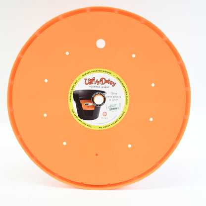 Bloem Ups-A-Daisy Round Planter Insert 18" Durable Resin Disk-Orange