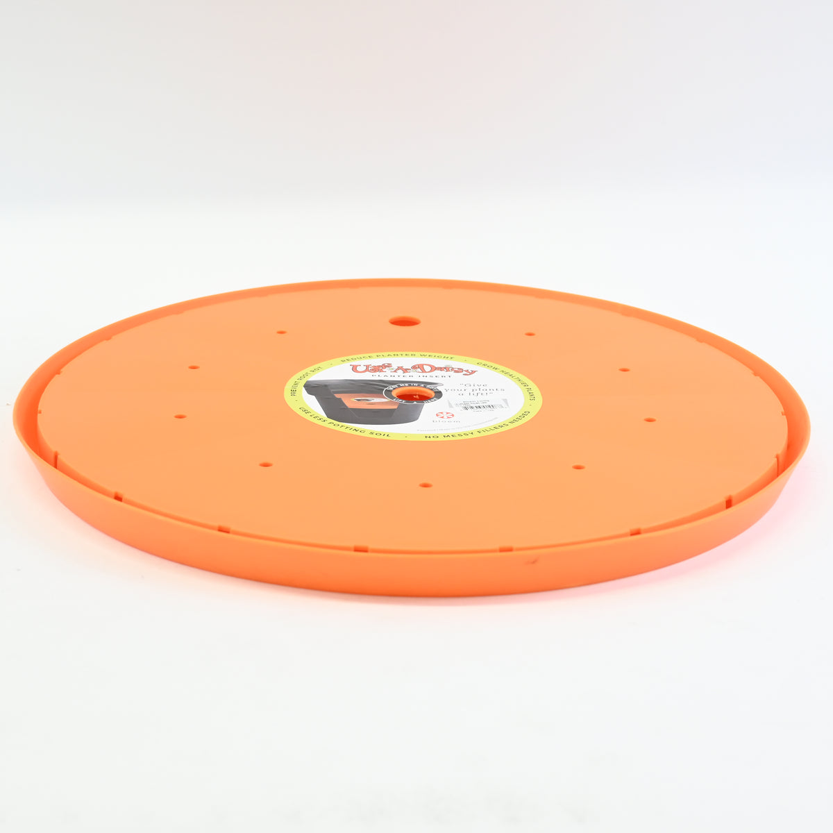 Bloem Ups-A-Daisy Round Planter Insert 18" Durable Resin Disk-Orange