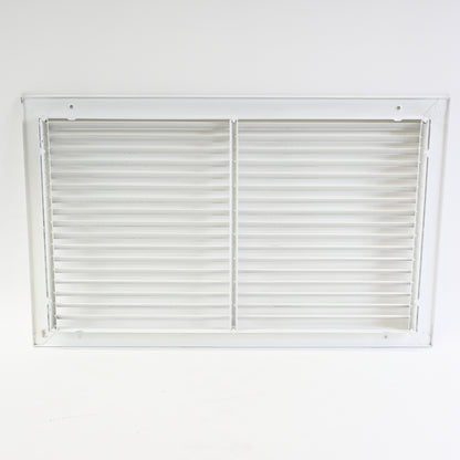 24" x 14" Fixed Bar Return Grille  All Steel Outer Dimensions: 25.75"w X 15.75"h