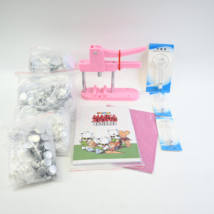 Button Maker Machine Multiple Sizes with 1+1.25+2.25 inch Button Adapters 600pcs