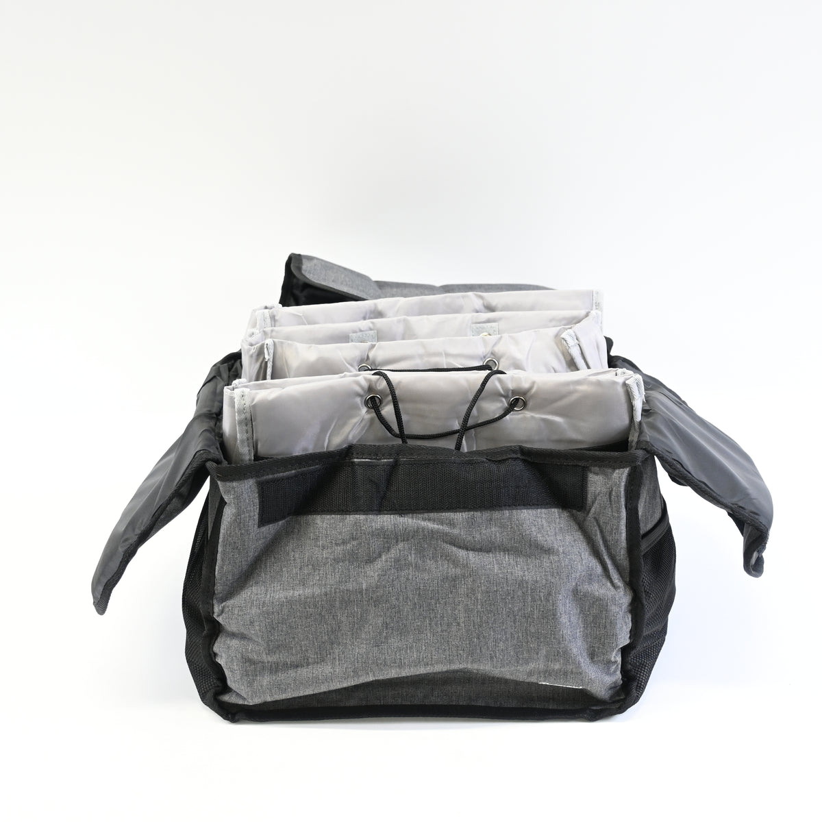 Drink Carrier for Food Delivery Bag, Cup Carrier Tote (9 Cups, Dark Grey)