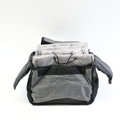 Drink Carrier for Food Delivery Bag, Cup Carrier Tote (9 Cups, Dark Grey)