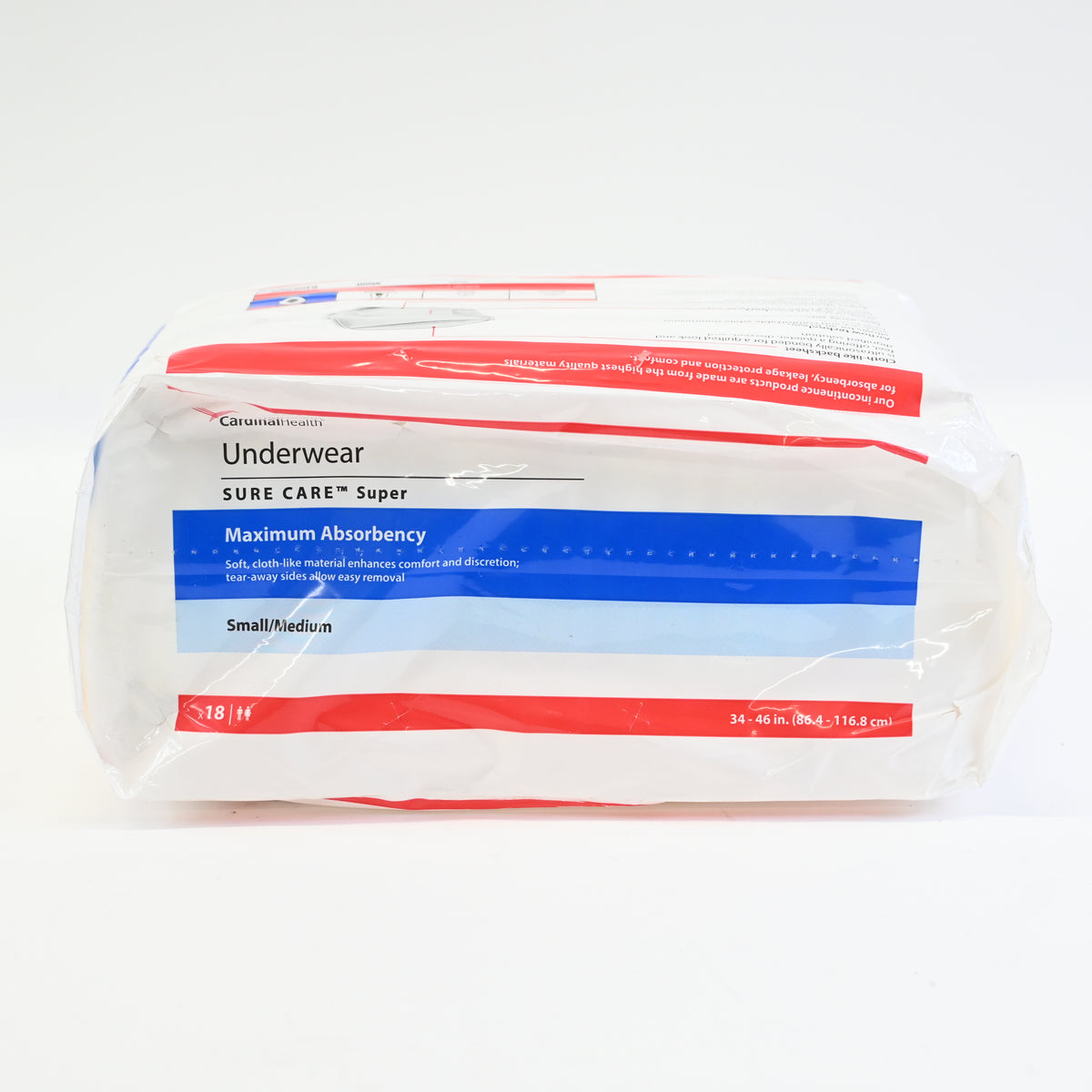 Cardinal Sure Care Adult Heavy Absorbent Underwear, White - Medium - Pack of 18