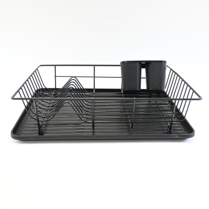 Sink Dish Racks with Drainboard Dish Drainer Rack for Kitchen Countertop, Black