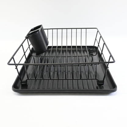 Sink Dish Racks with Drainboard Dish Drainer Rack for Kitchen Countertop, Black