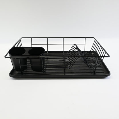 Sink Dish Racks with Drainboard Dish Drainer Rack for Kitchen Countertop, Black
