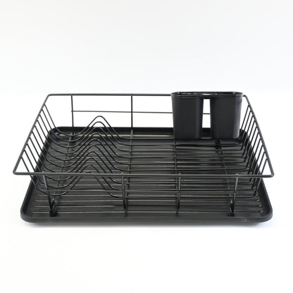 Sink Dish Racks with Drainboard Dish Drainer Rack for Kitchen Countertop, Black