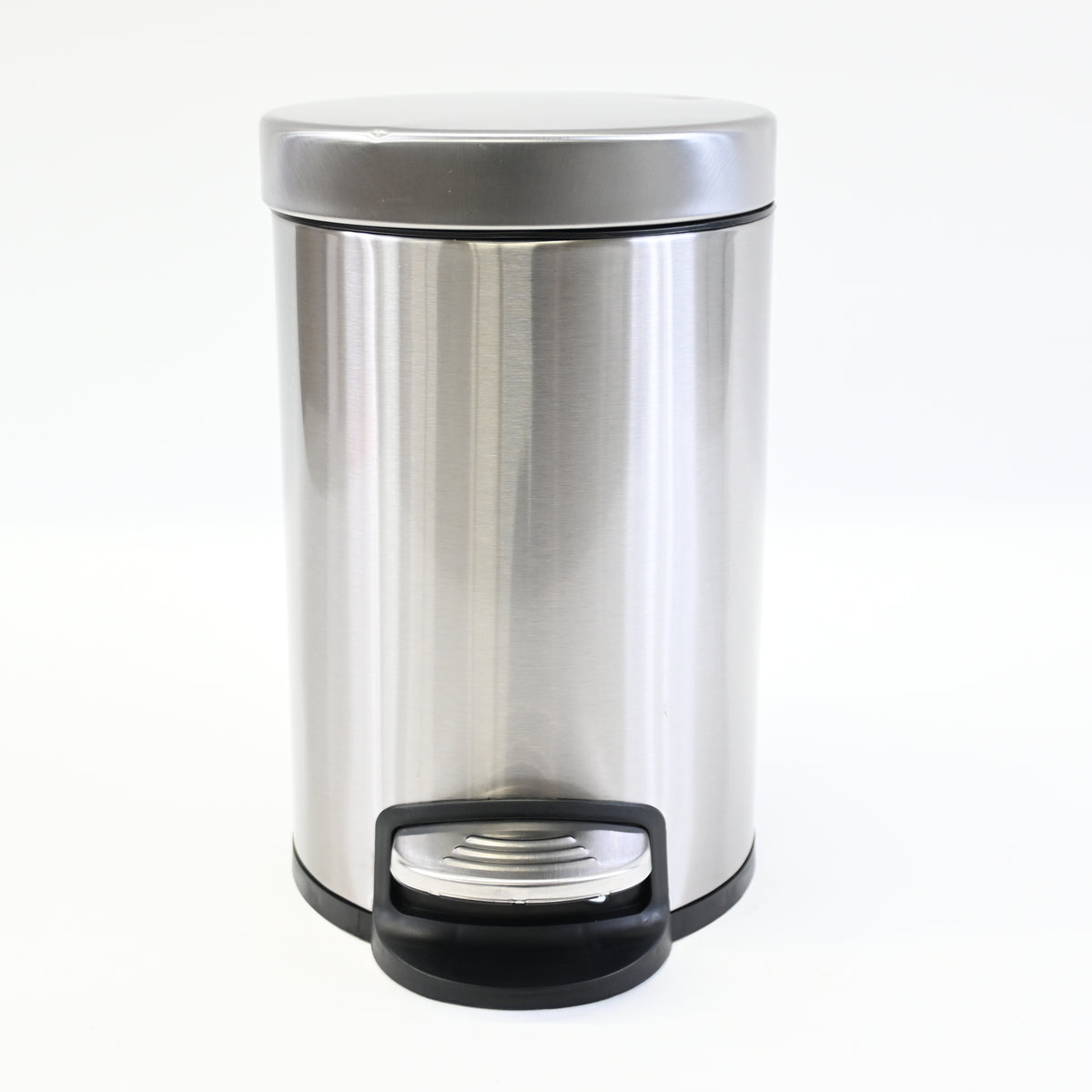 0.8Gal/3L Brushed Stainless Steel Mini Trash Can with Lid- Silver