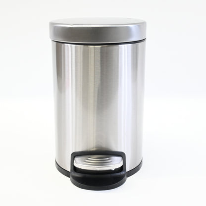 0.8Gal/3L Brushed Stainless Steel Mini Trash Can with Lid- Silver