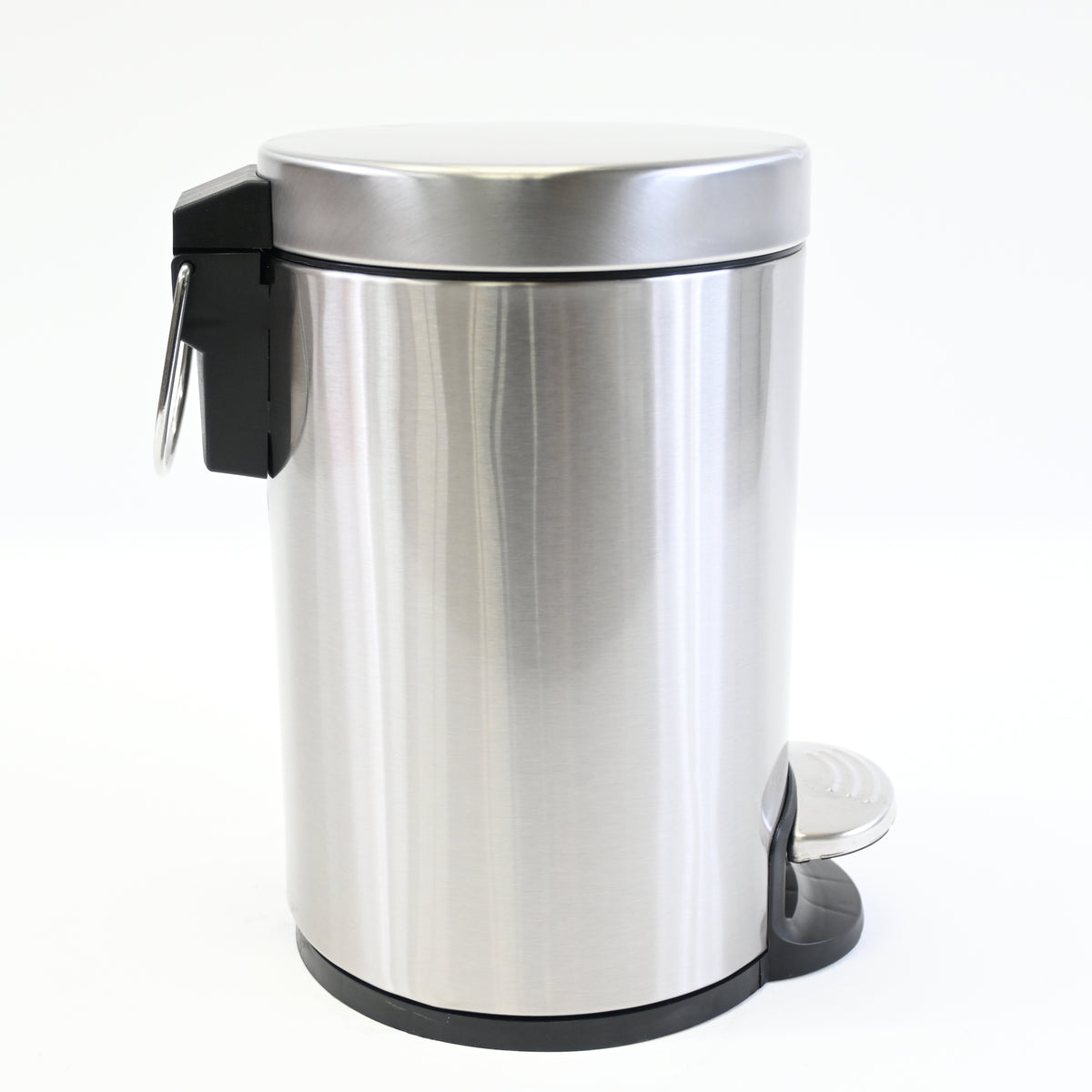 0.8Gal/3L Brushed Stainless Steel Mini Trash Can with Lid- Silver