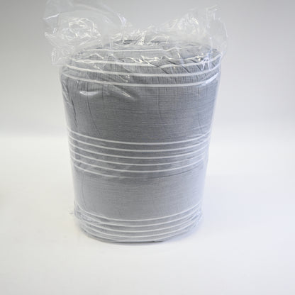 King Size Comforter Set- 8 Pieces Stripes Seersucker Bedding Set-Grey 102x90"