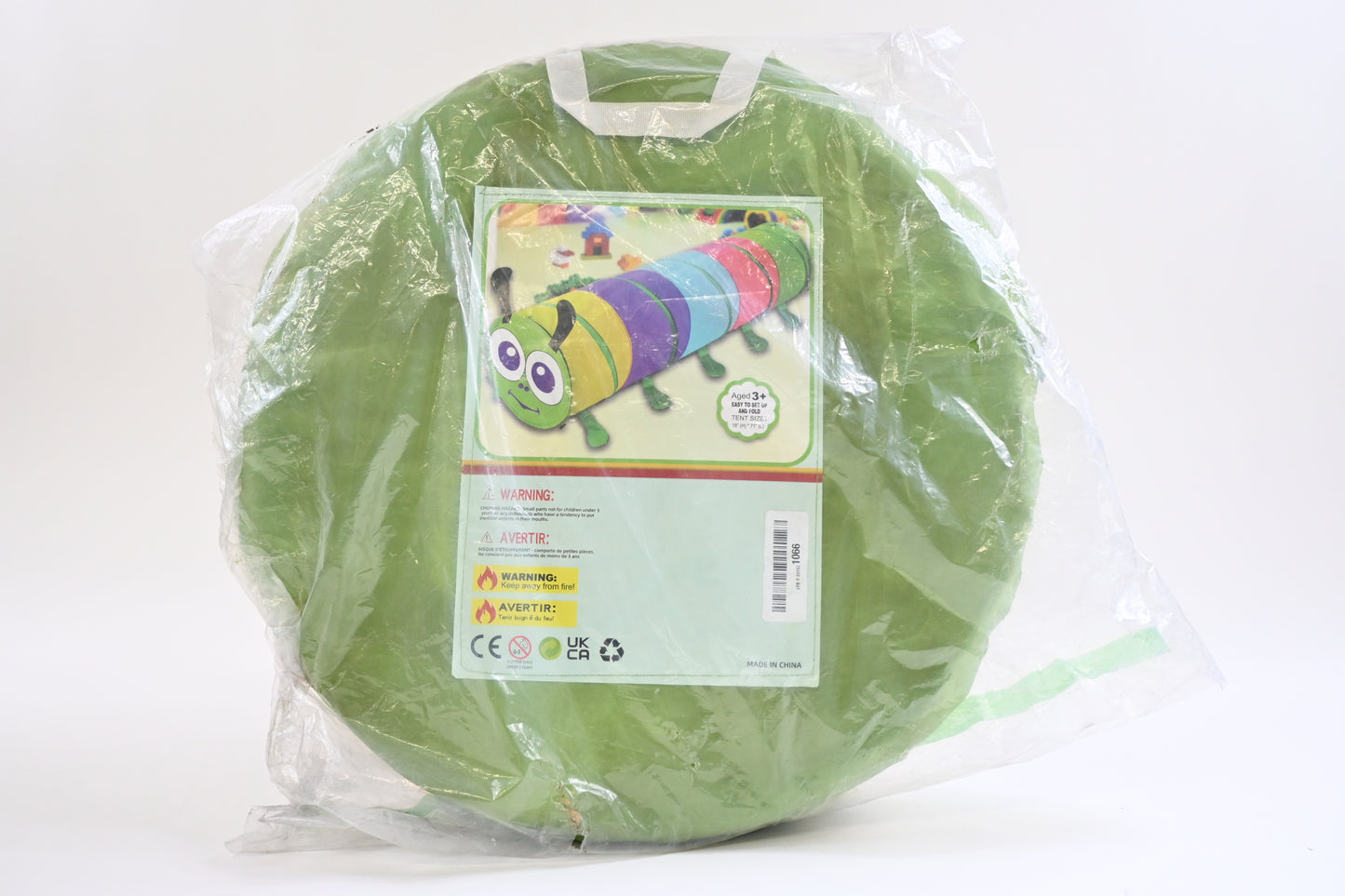 23926 Pup-Up Play Tunnel for Toddlers - Centipede - 46 x 165 cm - Multi-Coloured
