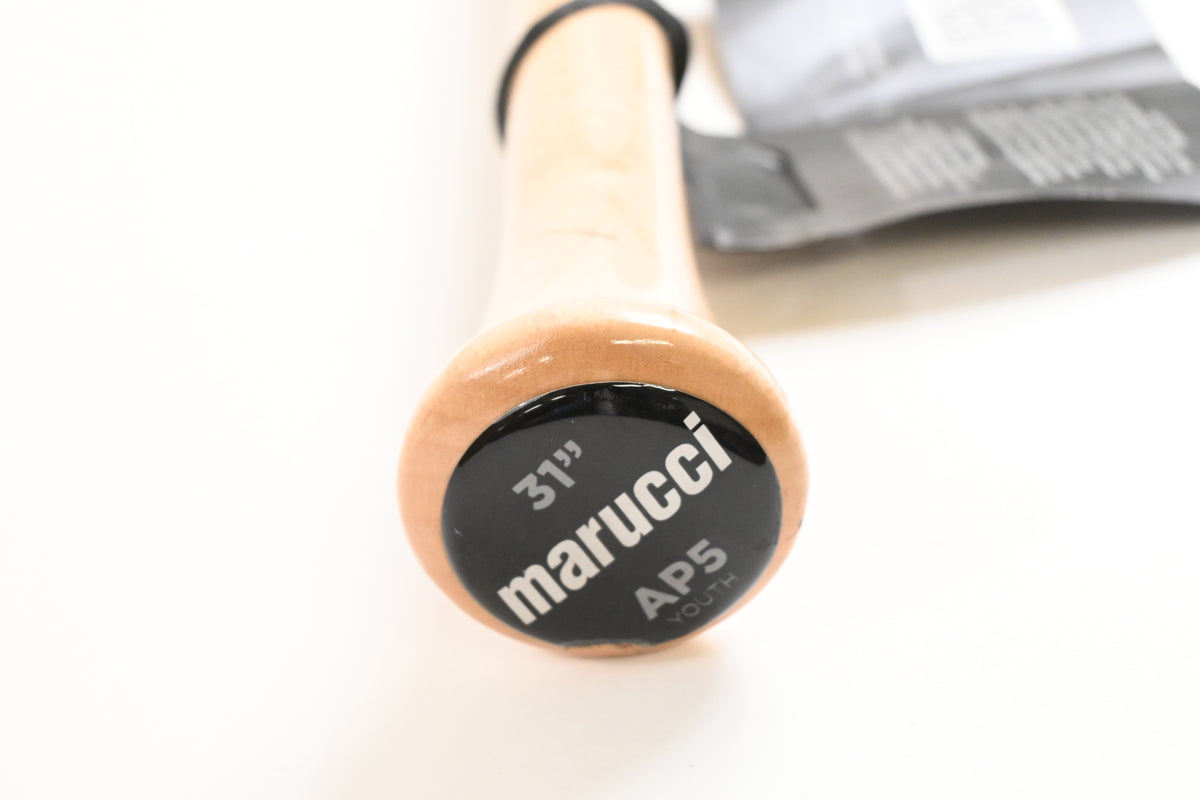 MARUCCI AP5 Youth Model Natural/Black Wood Baseball BAT, 31"