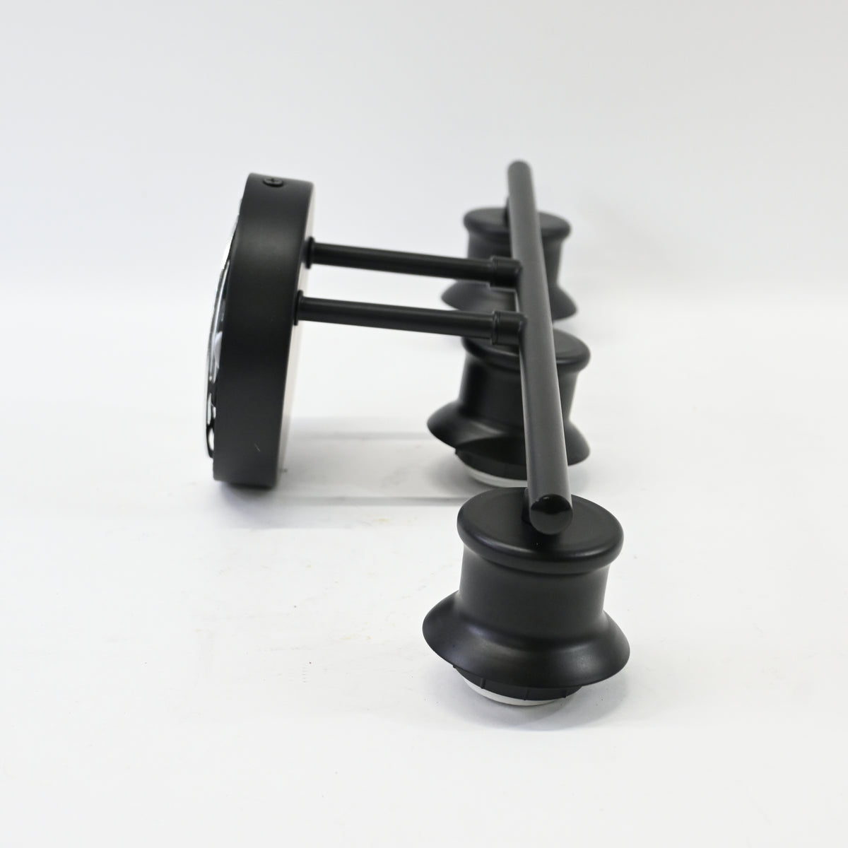 Modern Matte Black 3-Light Bathroom Vanity Light - Open Box